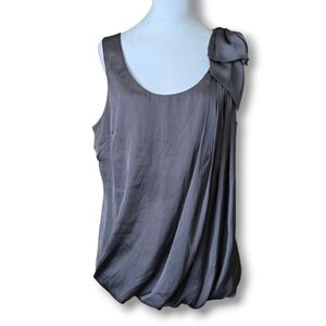 Y2K H&M Bubble Bottom Blouse W/ One Shoulder Bow - Size 12